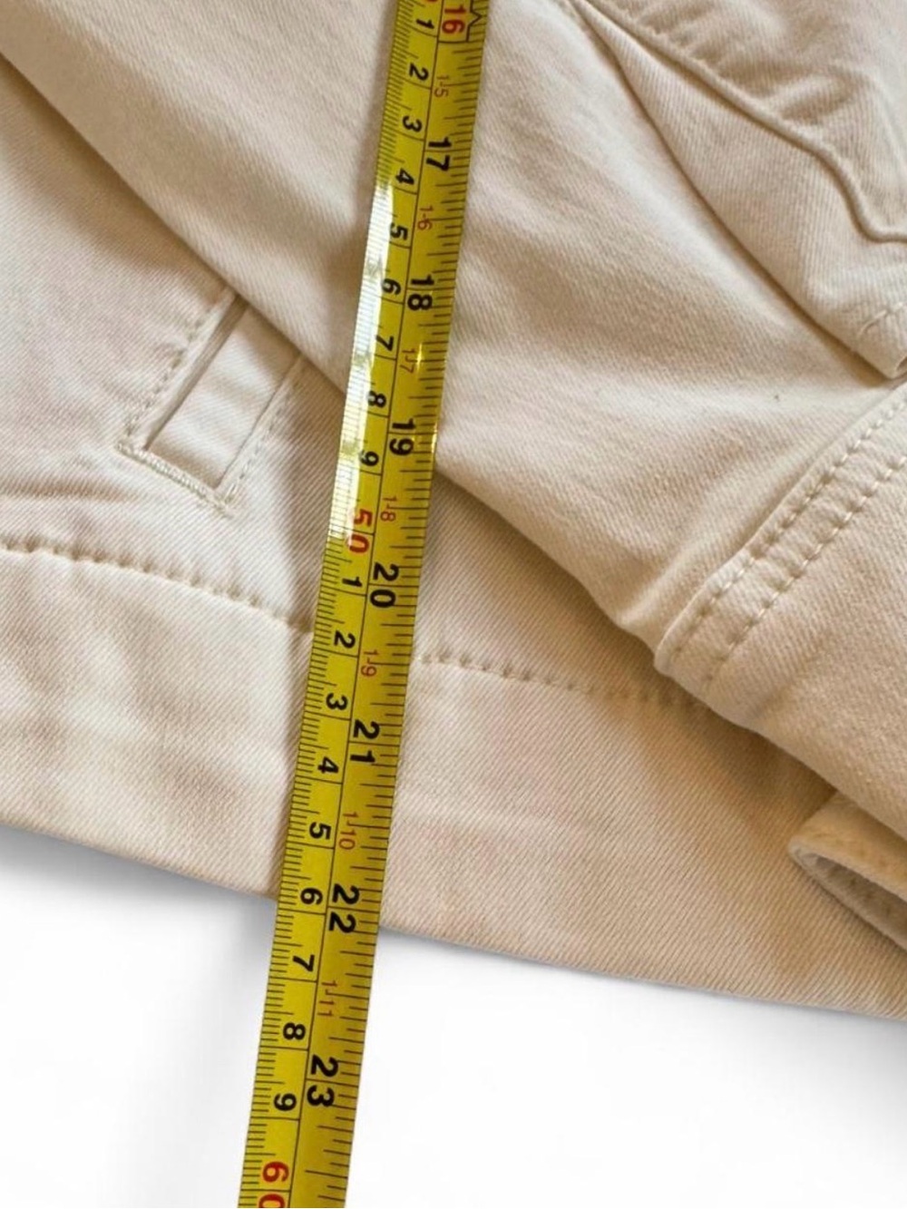 Kut from the Kloth Cream Denim Chore Jacket - Picture 11 of 13